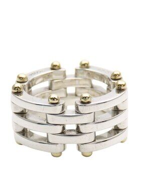 Tiffany & Co Ring Gate Silver 925 18K Yellow Gold 11.8 g